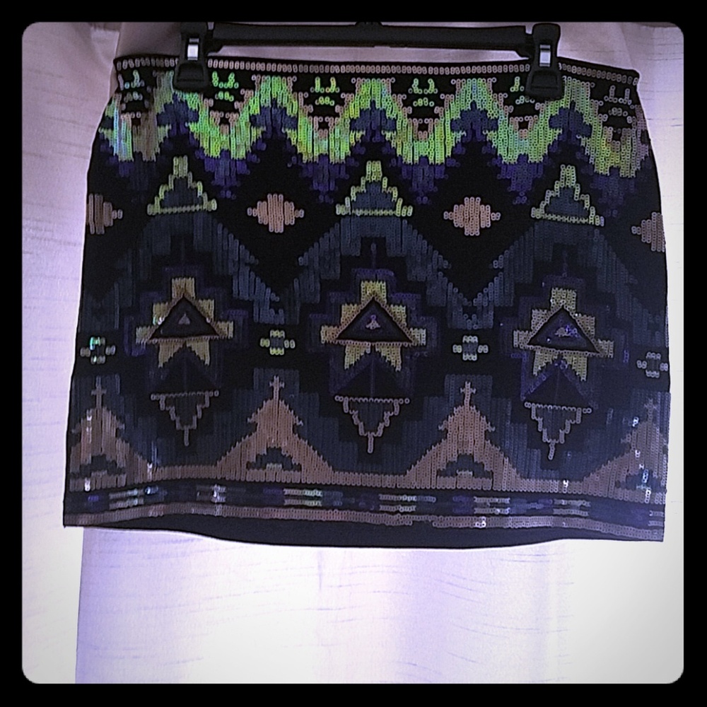 Sequins mini skirt